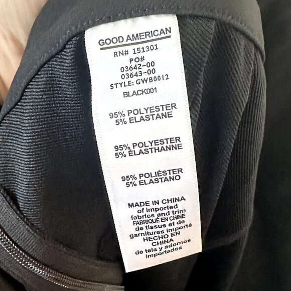 NWT Good American Black Disco Slit Front Pants - Size 4 (XL) - Picture 4 of 10